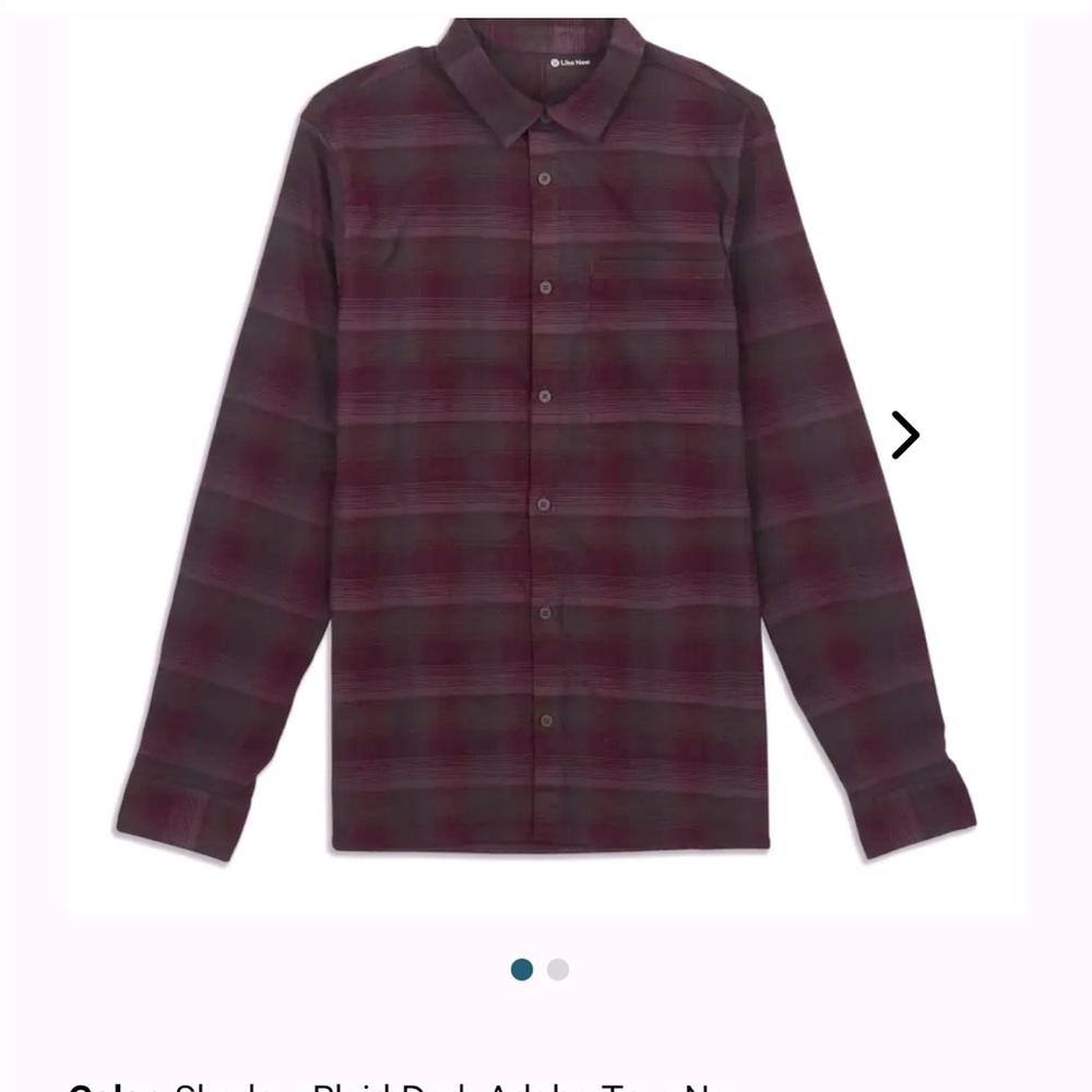 Lululemon plaid button down shirt
